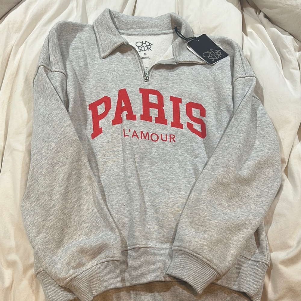 Chaser Gray Paris L'Amour Sweatshirt